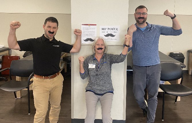 tcareorg's tweet image. Thank you to the OrthoNeuro therapists and staff members at the Marble Cliff, Dublin and Pickerington rehab locations for participating in Movember!! Your support means a lot and together we are changing the face of men’s health! #MoPower