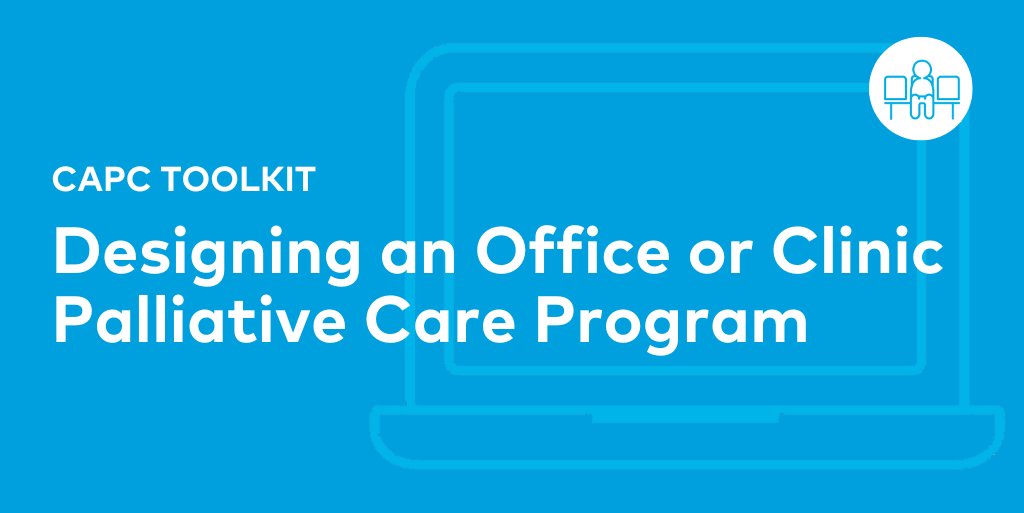 🏢 Designing an Office or Clinic Palliative Care Program toolkit
🔗 ow.ly/GKU450PhkjY

Patients who are neither hospitalized nor on hospice care need access to #palliativecare in a clinic or office. This toolkit features resources for starting or growing your program. #hpm