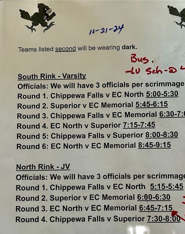 guybuzzbrown's tweet image. Old Abe Hockey Scrimmage Times CF