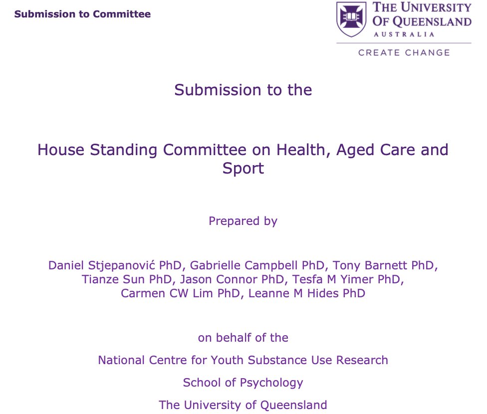 Tony Barnett (@tonyibarnett) on Twitter photo Great to have <a href="/HidesLeanne/">Leanne Hides</a> tabling our <a href="/NCYSUR/">National Centre for Youth Substance Use Research</a> Gov Committee report today on Reducing Harms of #AOD & #addiction for Aus #Youth: Recs Summary – 1) improved AOD national governance; 2) evidence based practice & person reported outcome monitoring; 3) invest in drug checking, 1/2... Great to have <a href="/HidesLeanne/">Leanne Hides</a> tabling our <a href="/NCYSUR/">National Centre for Youth Substance Use Research</a> Gov Committee report today on Reducing Harms of #AOD & #addiction for Aus #Youth: Recs Summary – 1) improved AOD national governance; 2) evidence based practice & person reported outcome monitoring; 3) invest in drug checking, 1/2...