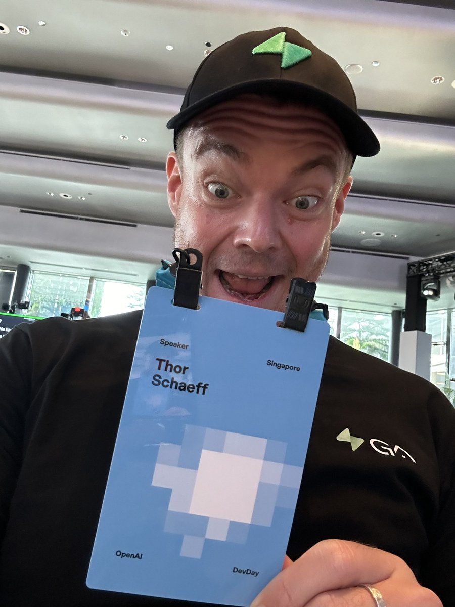 thorwebdev's tweet image. Final tech check for @OpenAI #DevDay today 🔥 

Find @swyx and I for the community spotlight talks on the Main Stage at 3:30pm ✨