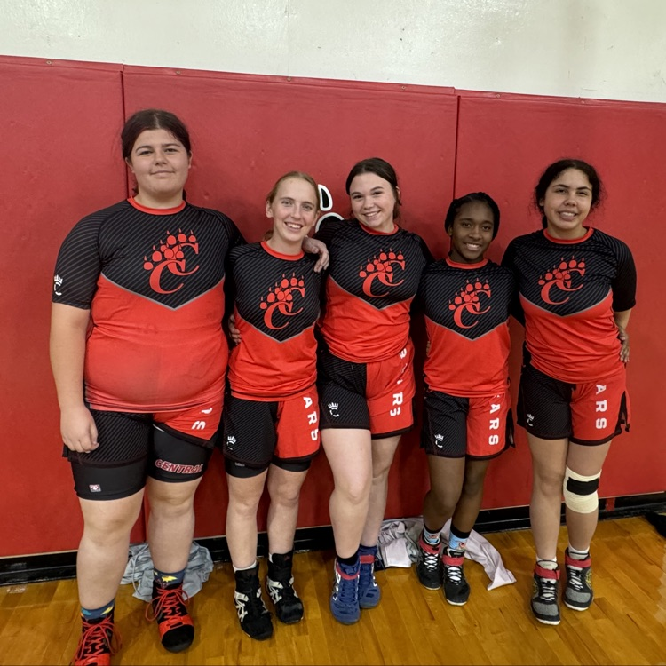 ChathamCentral's tweet photo. These ladies made history tonight at CCHS by being the first ever female wrestling team to compete AND they WON their Dual Team Meet! 
#makinghistory #BearDown #CCSSHINE https://t.co/1iBxIFF4jI