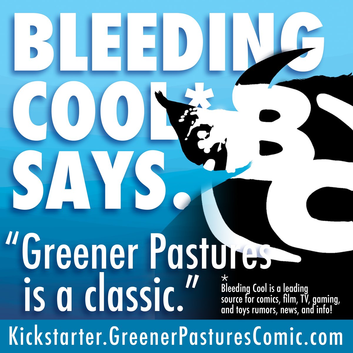 GPComix's tweet photo. https://t.co/1GytseGxyk
Earlier this year @bleedingcool characterised Greener Pastures as โa classicโ. Itโs time you read that classic, bovines! Check out the Kickstarter campaign.
#GreenerPastures #GreenerPasturesComic #GreenerPasturesComics #bleedingcool https://t.co/ZxLcDctMG5