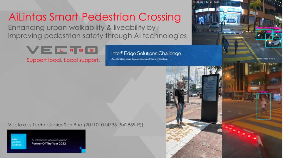 Faizalrpi's tweet photo. 🌟 Exciting morning! Just wrapped up presenting our smart pedestrian crosswalk project to the panel judges of the Intel Edge Solutions challenge! 🚦💡 So proud of our team and can’t wait to see where this journey takes us! #SmartCities #IntelChallenge #Kuantan #vectolabs https://t.co/HVBxYx2SgK