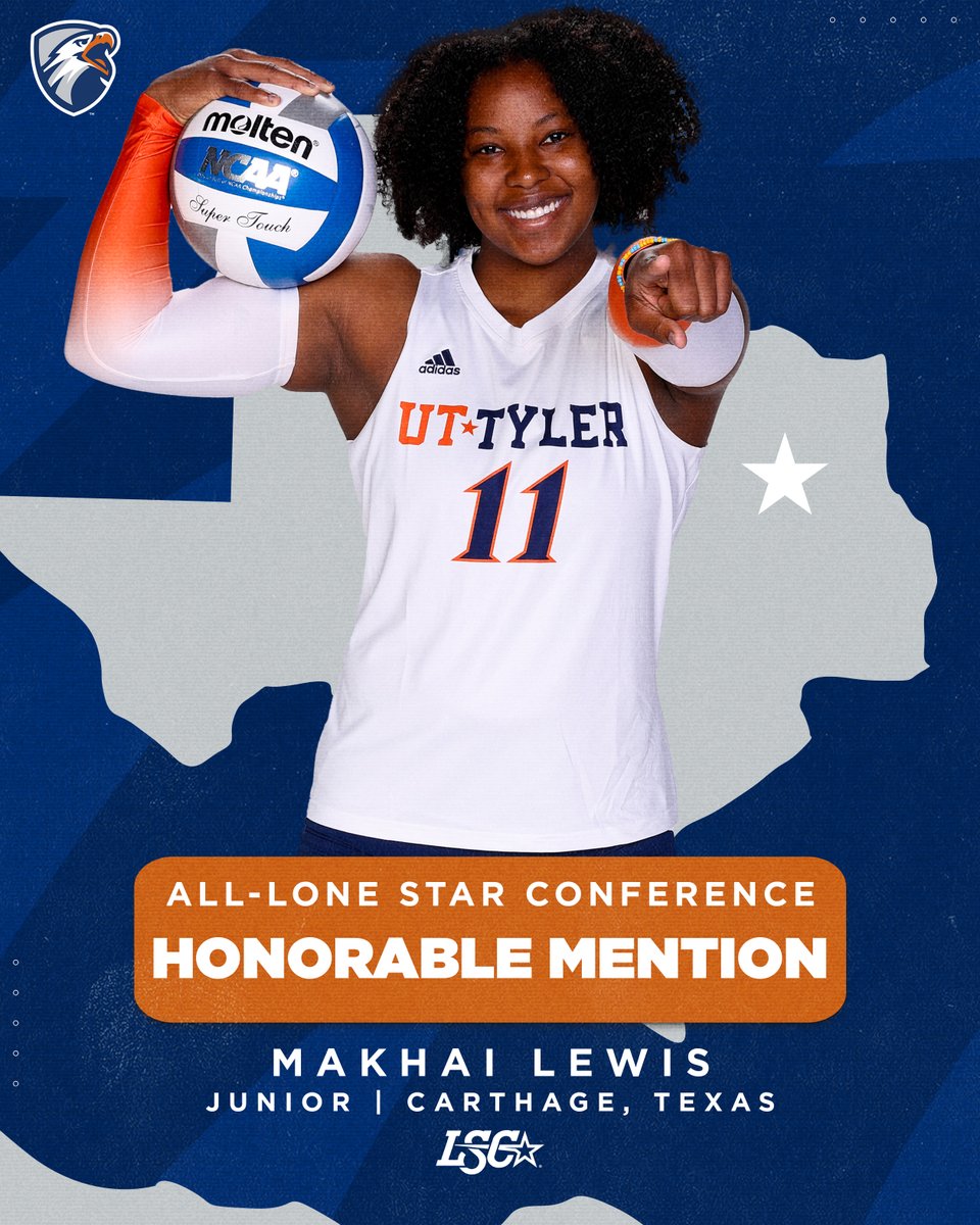 UT Tyler Patriots (@uttylerpatriots) on Twitter photo VB | Makhai Lewis made contributions in a lot of ways for <a href="/uttyler_vball/">UT Tyler Volleyball</a> and is an Honorable Mention All-LSC pick after posting a .318 hitting percentage with 46 blocks!
RELEASE - tinyurl.com/czmd5xpw
#SwoopSwoop VB | Makhai Lewis made contributions in a lot of ways for <a href="/uttyler_vball/">UT Tyler Volleyball</a> and is an Honorable Mention All-LSC pick after posting a .318 hitting percentage with 46 blocks!
RELEASE - tinyurl.com/czmd5xpw
#SwoopSwoop