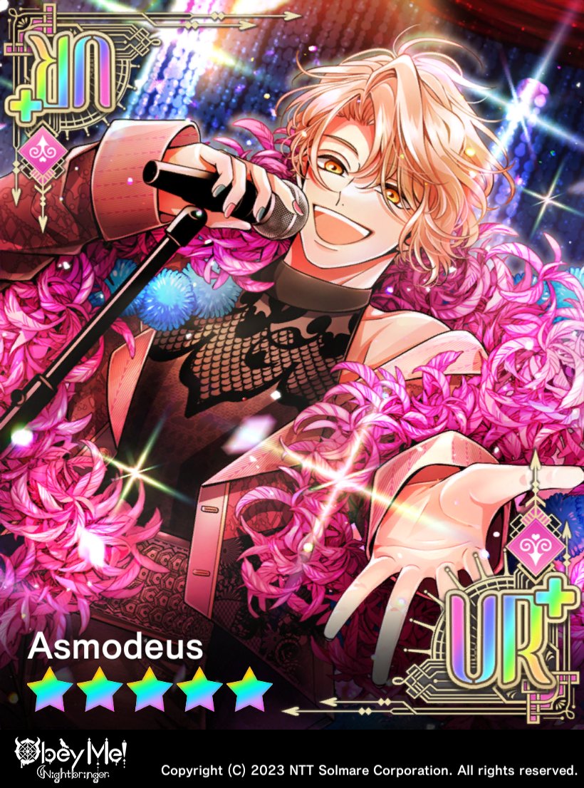ObeyMeNB's tweet photo. Today, we're highlighting the Demon Cards in the latest Nightmare, "Truth on the Sea"! 📢
The UR+ comes with Premium Pictures! 

✿ Devil's Flower Unlocked
Satan UR+: Detective Satan
Asmodeus UR+: Party on the Ocean
Luke SSR: Object of the Search

#ObeyMeNightbringer #ObeyMeNB https://t.co/4jbgK3NIUv