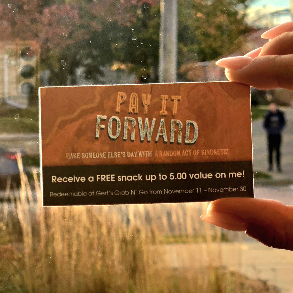 Spread kindness this season with our Pay It Forward Snack Vouchers. Buy a $5 snack voucher from Gert's Grab 'N Go, give it to a friend and they can enjoy a FREE snack from Gert's up to $5 in value. Let’s create a chain reaction of goodwill together! 🧡 #carrolludining