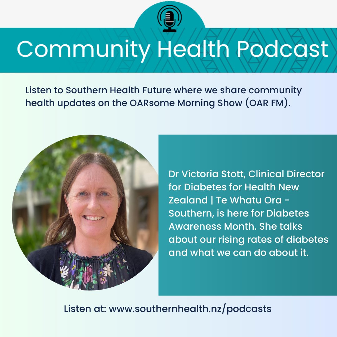 Dr Victoria Stott, an Endocrinologist and the Clinical Director for Diabetes for Health New Zealand I Te Whatu Ora Southern. She talks to Jeff from <a href="/OarFM/">OAR FM Dunedin</a> about what diabetes is and how fast rates are rising in Aotearoa, as well as what we can do about it.
player.accessmedia.nz/Player.aspx?ei…