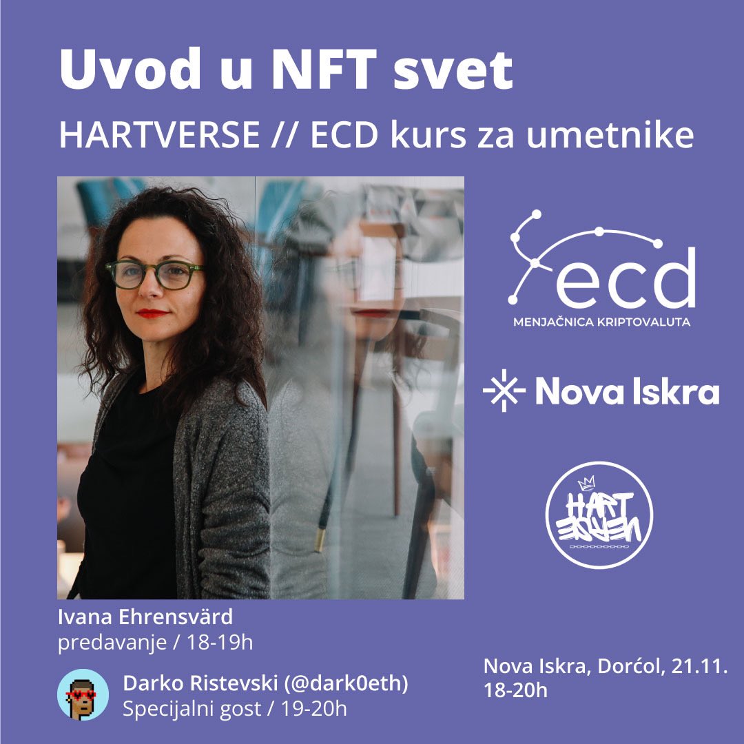 hartverse's tweet image. Surprise - a special guest is joining us on 21st to share his view on History of NFTs and NFT Market after 2020.

Kudos to @dark0eth!

🙏@ecd_RS  &amp;amp; @NovaIskra