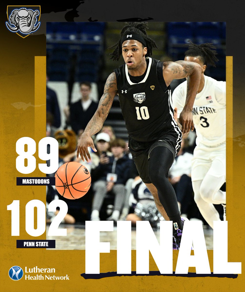 Penn State rallies in the second half in this one.

Corey Hadnot II finishes with a career-high 20 points. Jalen Jackson adds a career-high 31 points. Eric Mulder notches a double-double of 12 points and 11 rebounds. 

#FeelTheRumble #HLMBB