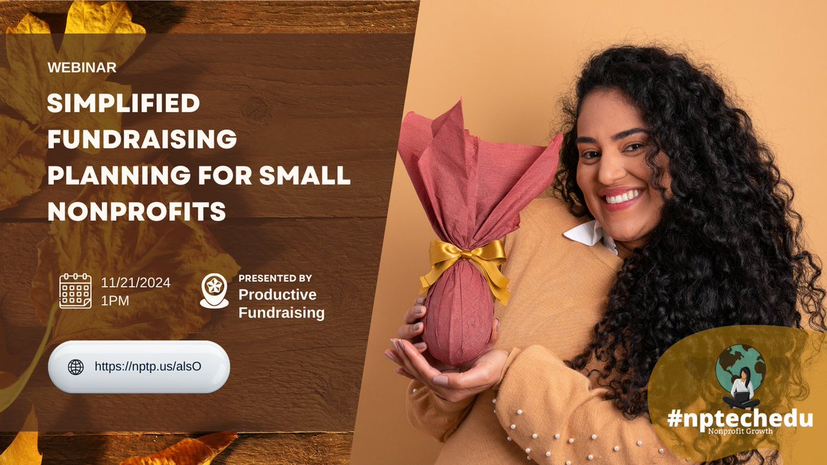 nptechedu (@nptechedu) on Twitter photo Tomorrow! Don't miss it! #nptechedu - Simplified Fundraising Planning for Small Nonprofits ▹11/21 at 1PM◃ <a href="/fundraiserchad/">Chad Barger, ACFRE, ACNP</a> <a href="/ProductiveFund/">Productive Fundraising</a> <a href="/bloomerangTech/">bloomerang</a> ⭑ nptp.us/alsO ⭑ List of November events at nptp.us/KYlF Tomorrow! Don't miss it! #nptechedu - Simplified Fundraising Planning for Small Nonprofits ▹11/21 at 1PM◃ <a href="/fundraiserchad/">Chad Barger, ACFRE, ACNP</a> <a href="/ProductiveFund/">Productive Fundraising</a> <a href="/bloomerangTech/">bloomerang</a> ⭑ nptp.us/alsO ⭑ List of November events at nptp.us/KYlF