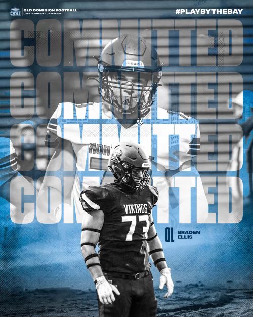 BradenEllis (@bradenellis73) on Twitter photo After a Lot of Praying and Discussion with my Parents I am proud to announce I am 100% committed to Old Dominion University!
<a href="/nwestfootball/">Northwest Guilford Football</a> <a href="/chrisrusiewicz/">Chris Rusiewicz</a> <a href="/DAWGHZERECRUITS/">Dawg House Recruiting</a> <a href="/wco70mack/">WCO70 Sports</a> <a href="/coacher_Hut/">Alex Huettel</a> <a href="/ODUFootball/">ODU Football</a> After a Lot of Praying and Discussion with my Parents I am proud to announce I am 100% committed to Old Dominion University!
<a href="/nwestfootball/">Northwest Guilford Football</a> <a href="/chrisrusiewicz/">Chris Rusiewicz</a> <a href="/DAWGHZERECRUITS/">Dawg House Recruiting</a> <a href="/wco70mack/">WCO70 Sports</a> <a href="/coacher_Hut/">Alex Huettel</a> <a href="/ODUFootball/">ODU Football</a>