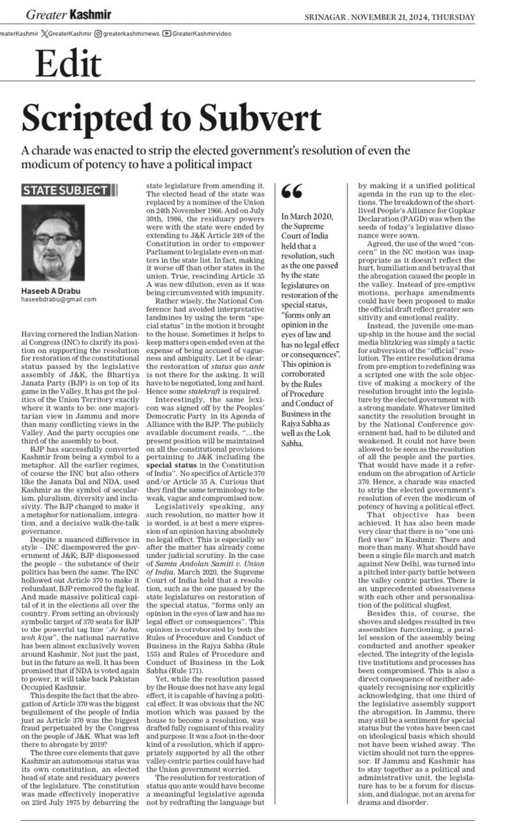 Haseeb Drabu tweet media