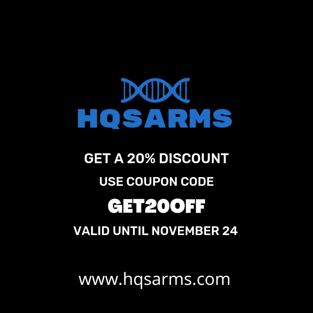 hqsarms's tweet photo. We have extended our sale by an additional 4 days. Use coupon code GET20OFF to get a 20% discount on all products at https://t.co/LYIgqPmsZq when ordering before November 25. https://t.co/QkUWs8yeye
