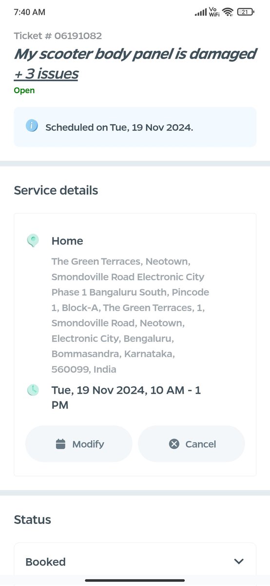 arbala2tpt's tweet photo. Ola Team - I had purchased OLA Care. No one bothered to attend the service issue. #PatheticOLA https://t.co/fZTt05wEV3