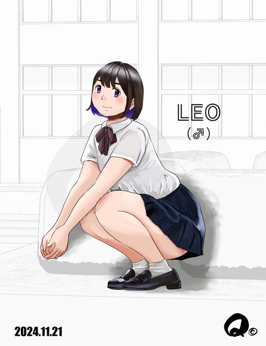 放課後誰かと待ち合わせのレオ君です💜
見えそで見えないなぁ…🧐 