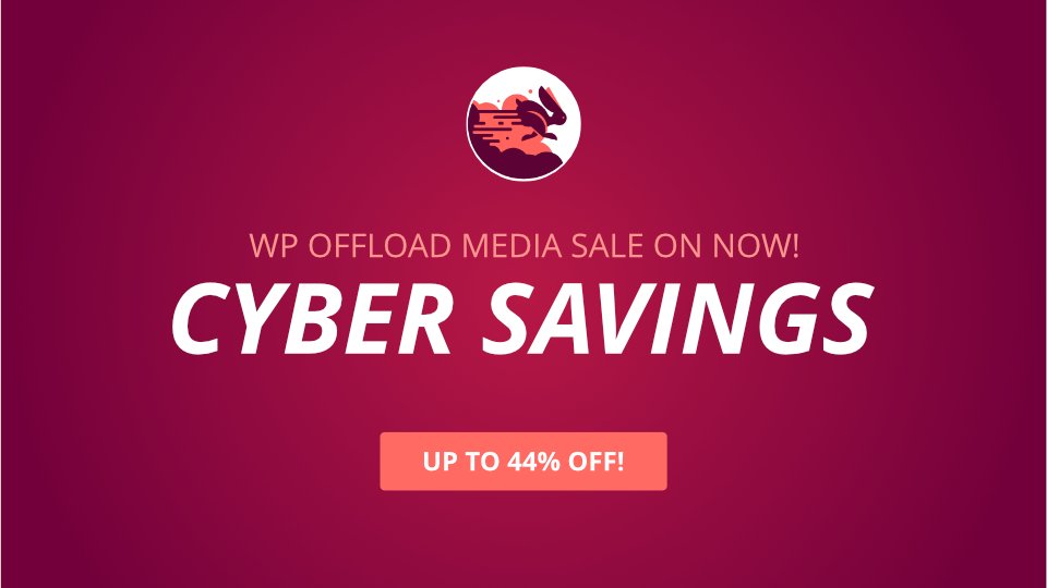 Offloading your #WordPress media files can save you big bucks! Do you know what can also save you big bucks? The up to 40% off cyber sale we have right now on WP Offload Media!
deliciousbrains.com/wp-offload-med…