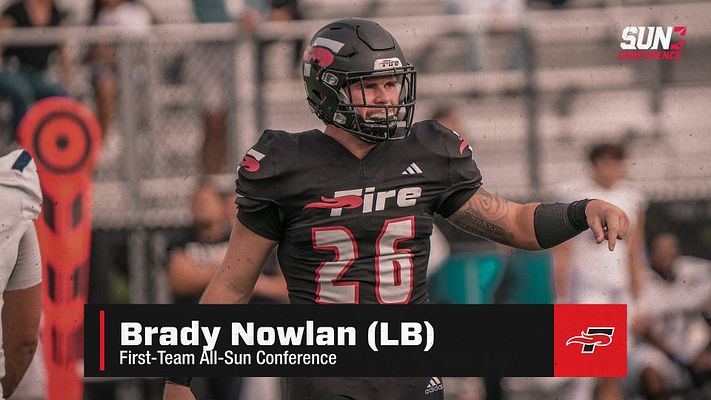 Southeastern Football (@seufirefootball) on Twitter photo Congratulations to Brady Nowlan for being named First-Team All-Sun Conference!
#FuelTheFire🔥 Congratulations to Brady Nowlan for being named First-Team All-Sun Conference!
#FuelTheFire🔥