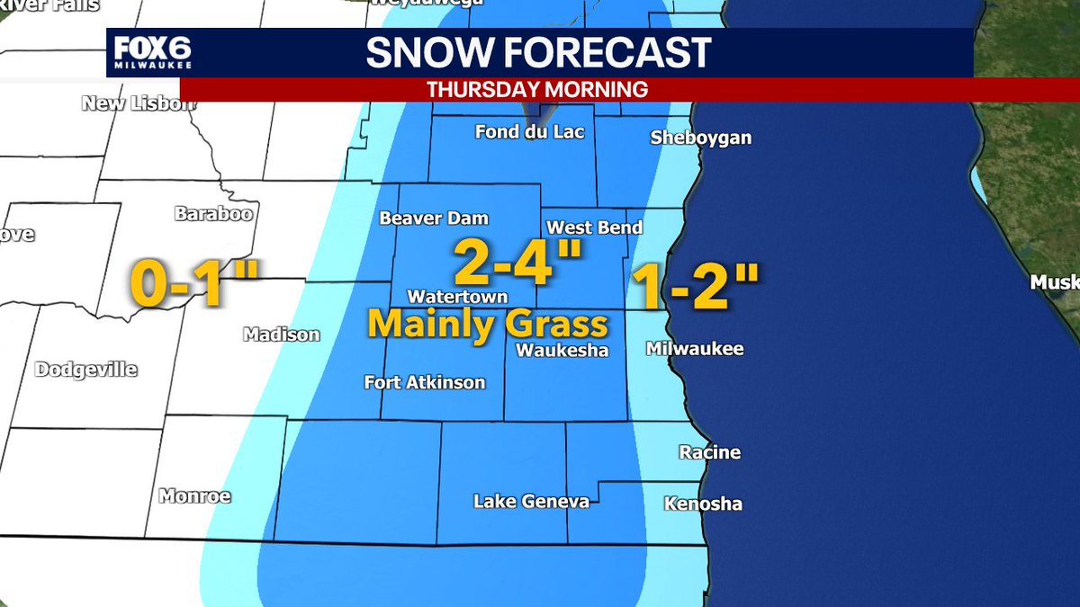 tomwachstv's tweet photo. Wednesday Afternoon Weather Update. Winter Weather Advisory Thursday AM. We've increased the snow forecast. Scattered snow/rain showers will begin to taper off this evening. The concern is the Thursday AM commute. Moderate snow after 6am with 40-50mph winds out of the NW. Very low visibility expected. 1-2" of heavy/wet snow near the lake, 2-4" inland. Snow will mainly be on the grass, but there could be slushy accumulation on some roads. Snow will change to rain by afternoon (mix inland). Evening commute will be much better than the AM commute.