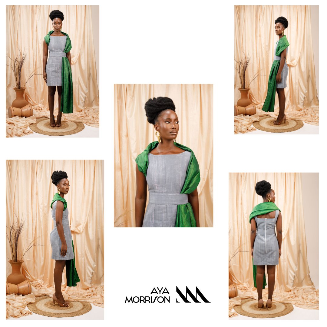 AyaMorrison's tweet image. Wedding or formal dinner? This Deladem Short dress with contrasting shoulder details is a conversation starter. Here is your cue to own one now.  #conversationstarter #wedding #dinner #blackowned #ayamorrisonatelier #shopayamorrison #madeinghana #fyp #explorepage #slowfashion