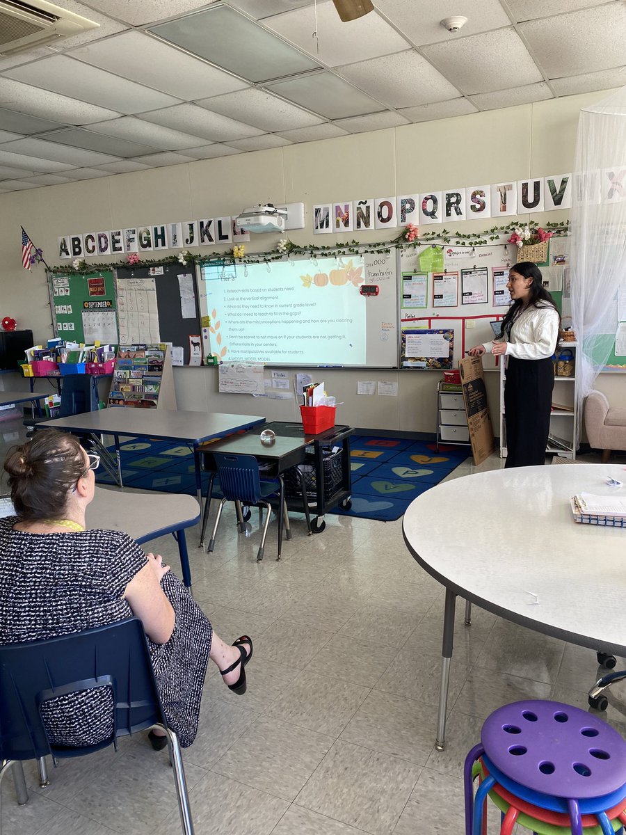 meganj830's tweet photo. So proud of @mrs_perez4s for presenting on small group math instruction and #unlockingpotential in our K-2 teachers! She is always ready to support her fellow teachers @plumcreekelem https://t.co/31lnSItEop
