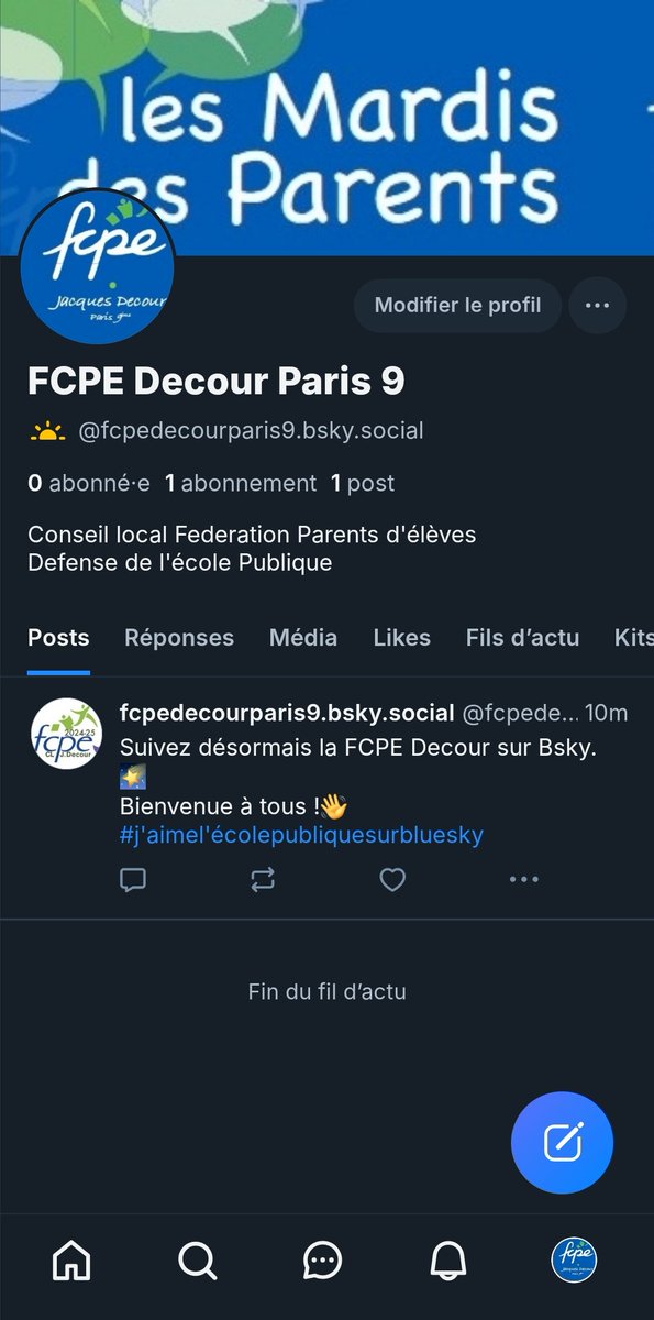 La FCPE Decour a migré :
Retrouvez nous sur Bluesky 🛫