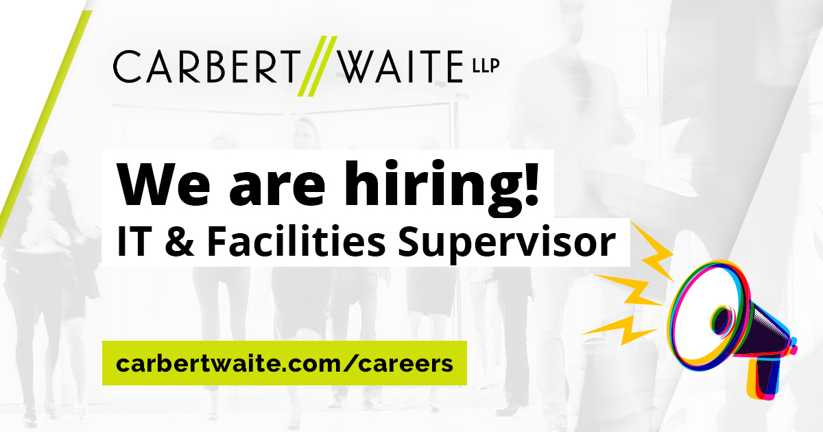 Join our dynamic team at CW as an IT &amp; Facilities Supervisor! This role is integral to supporting the firm’s IT and Facilities needs while working closely with the Human Resources Manager and Managing Partner.
Learn more about the position here: carbertwaite.com/careers/it-fac…