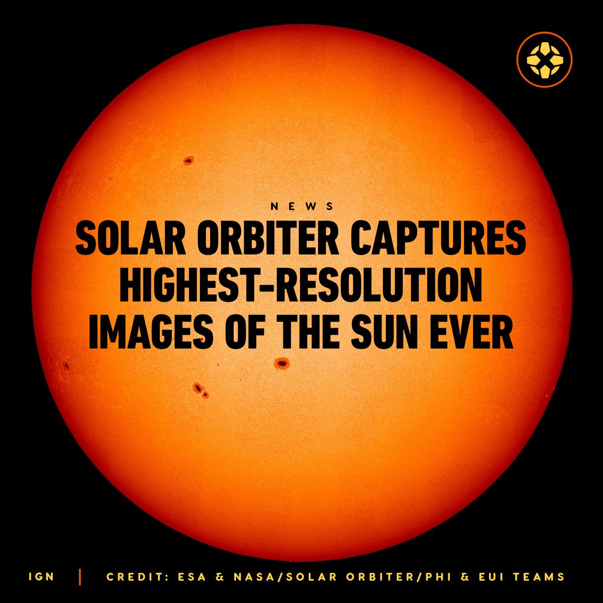 The four new images of the sun captured by the ESA-led Solar Orbiter are the highest-resolution views yet of the star's surface in visible light, ultraviolet light, as a magnetic map, and a map tracking movement. bit.ly/48W2DLn