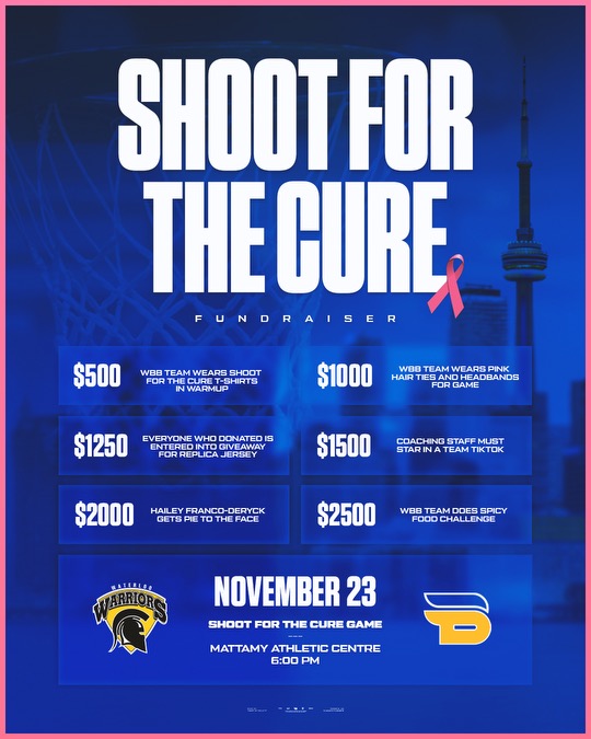 Carly Clarke (@carly_clarke) on Twitter photo Our <a href="/tmuboldwbb/">TMU Bold Women's Basketball</a> squad is hosting our annual shoot for the cure game this Saturday. Follow the link to donate to the cause: fundraisemyway.cancer.ca/team/5679 Our <a href="/tmuboldwbb/">TMU Bold Women's Basketball</a> squad is hosting our annual shoot for the cure game this Saturday. Follow the link to donate to the cause: fundraisemyway.cancer.ca/team/5679