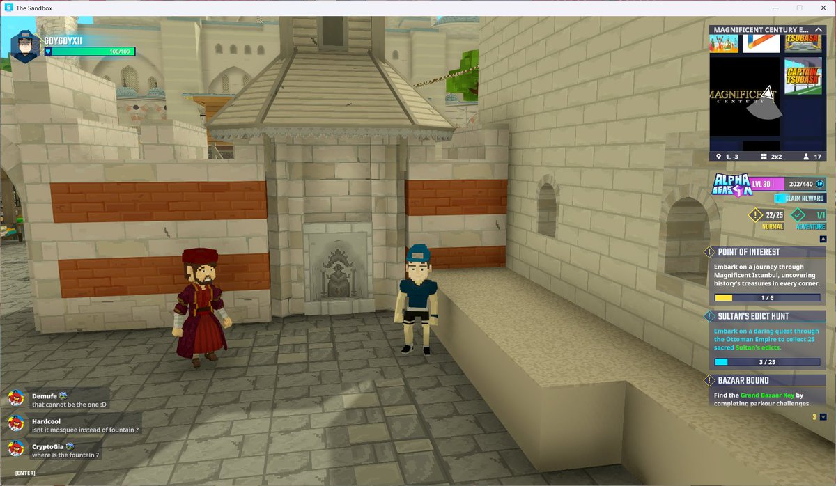 Joobjang331's tweet photo. Marveling at the @Magnificentury_ Fountain in @TheSandboxGame. It's like stepping back in time to the Ottoman Empire! 🏰 https://t.co/uiIrg0eE5c #TheSandbox #AlphaSeason4 #AS4SocialChallenge https://t.co/AlQUlCpJAL