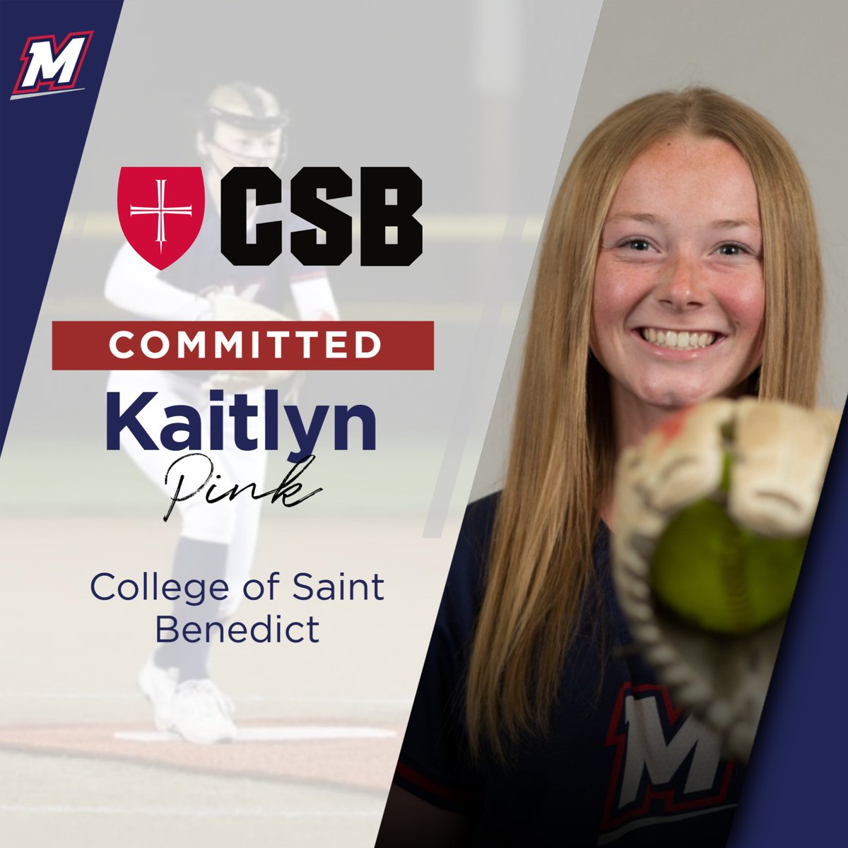 Congrats to <a href="/KaitlynPink2025/">KaitlynPink2025</a> for her commitment to continue her academic and athletic career at <a href="/CSBSoftball/">CSB Softball</a>! 

We are SO proud.
