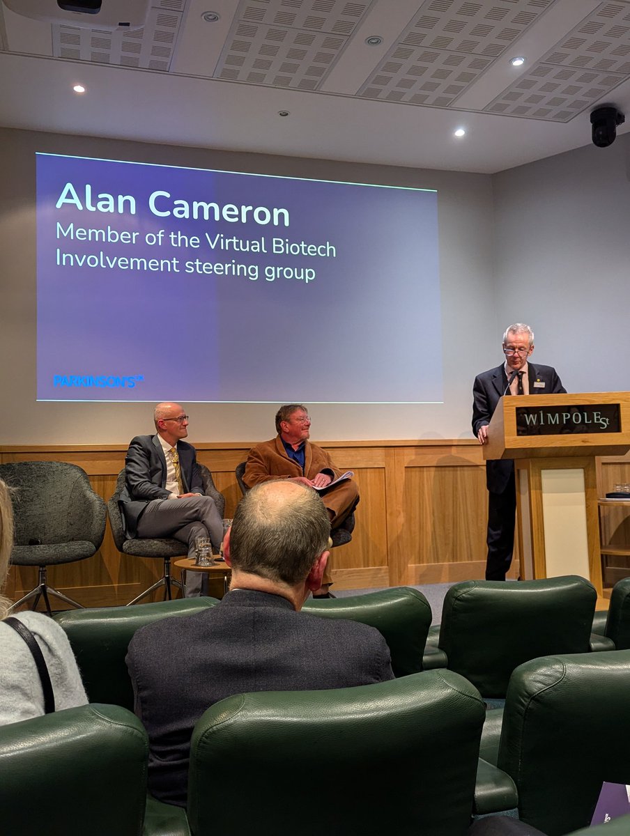 Thanks to <a href="/MarkIMardell/">Mark Mardell</a> <a href="/alancameron65/">Alan Cameron</a> &amp; <a href="/NrgTherapeutics/">NRGTherapeutics</a> for leading the conversation at <a href="/ParkinsonsUK/">Parkinson's UK</a> annual lecture. A common theme - we all need to make more noise and get #Parkinsons noticed and in more conversations.
Join the discussion here 👇🏻
parkinsons.org.uk/research/get-i…