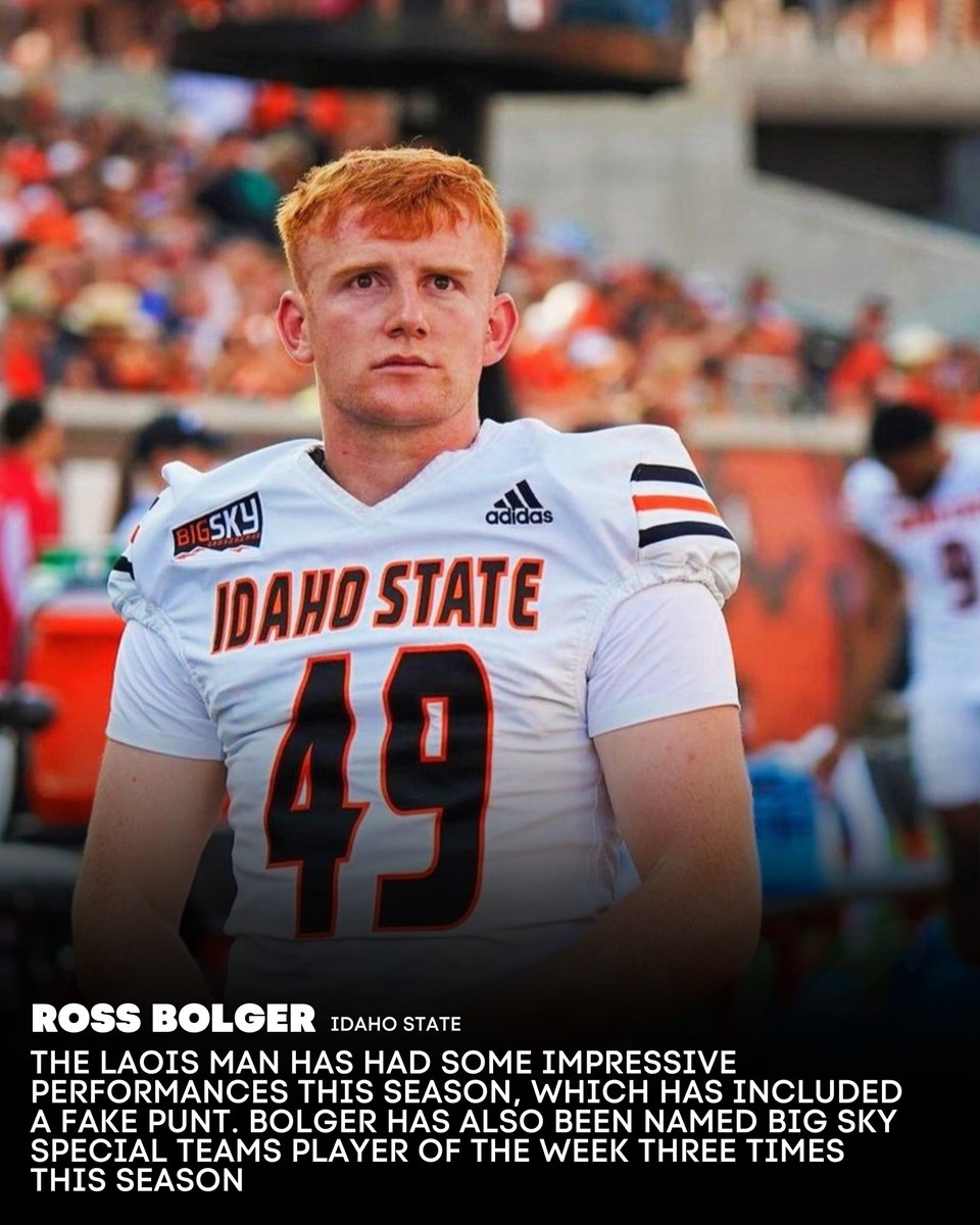 One of the original Leader Kicking guys. Ross Bolger has impressed this year. He has been named the Big Sky Special Teams Player of the Week THREE times this season, while coming up clutch with a fake punt a few weeks back.