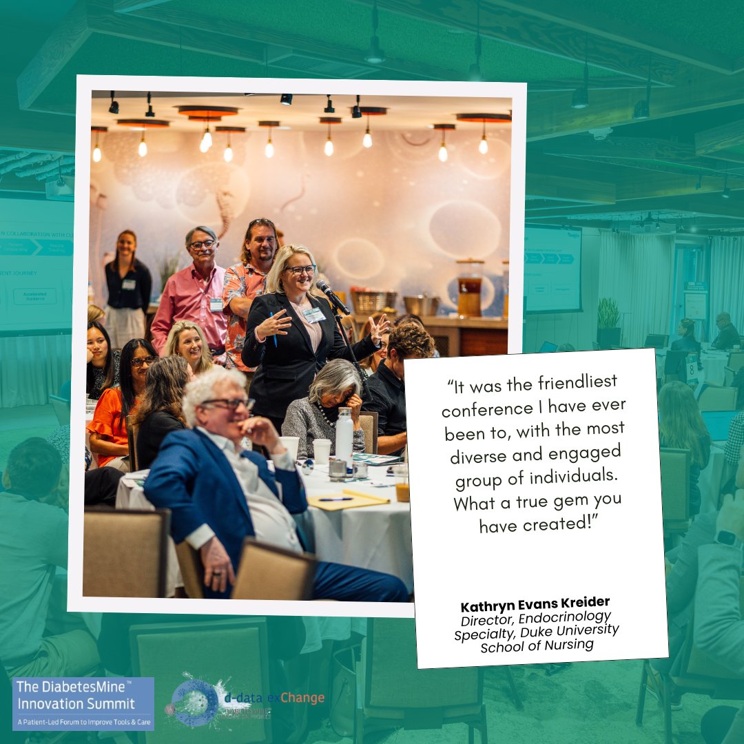 DData_Diabetes's tweet image. Another round of kudos from our incredible #diabetes community who joined us for the Fall 2024 DiabetesMine Innovation Days in San Diego! We appreciate you all 💙🙏 

#DData2024 
#DData 
#T1D 
#T2D 
#WeAreNotWaiting 
#medtech 
#DOC  
#deDOC