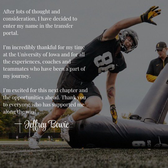 Thank you Iowa. Excited for the next part of this journey!