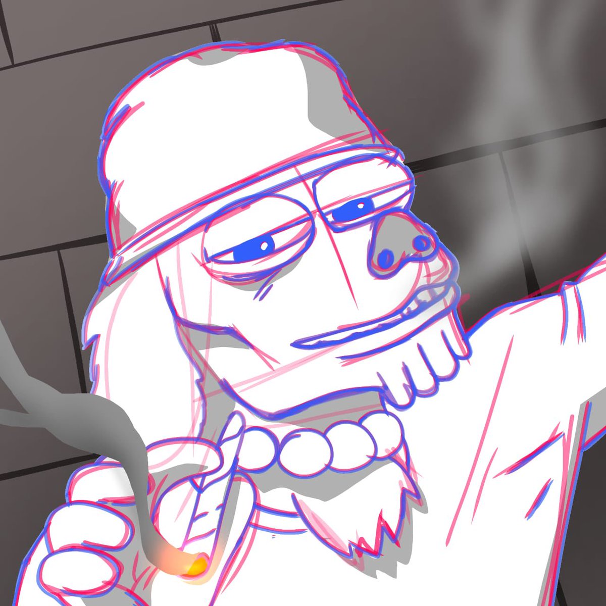 MudBoneETH's tweet photo. Smoke break! $MUDBONE in honor of Matt Furie, is working hard and ready to deliver for its community.

#MattFurie #DobleFried https://t.co/j2UidyEi0J