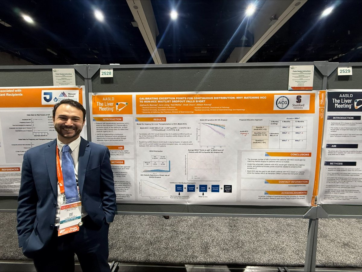 Here’s PGY-3 Josh Norman presenting at AASLD! He is one of the 2024 Emerging Liver Scholars 🤩🤩