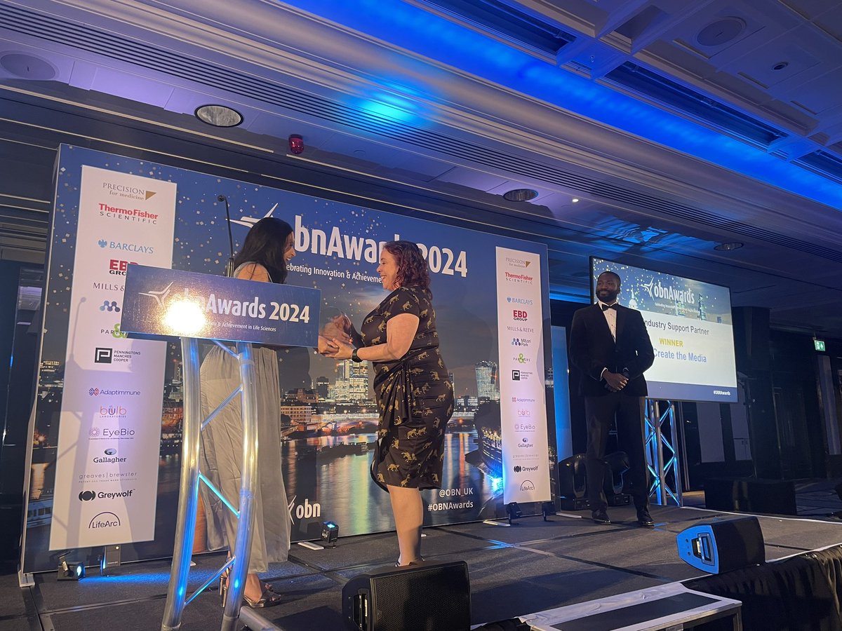 Congratulations to First Create The Media for winning the Best Industry Support Partner award. #OBNAwards