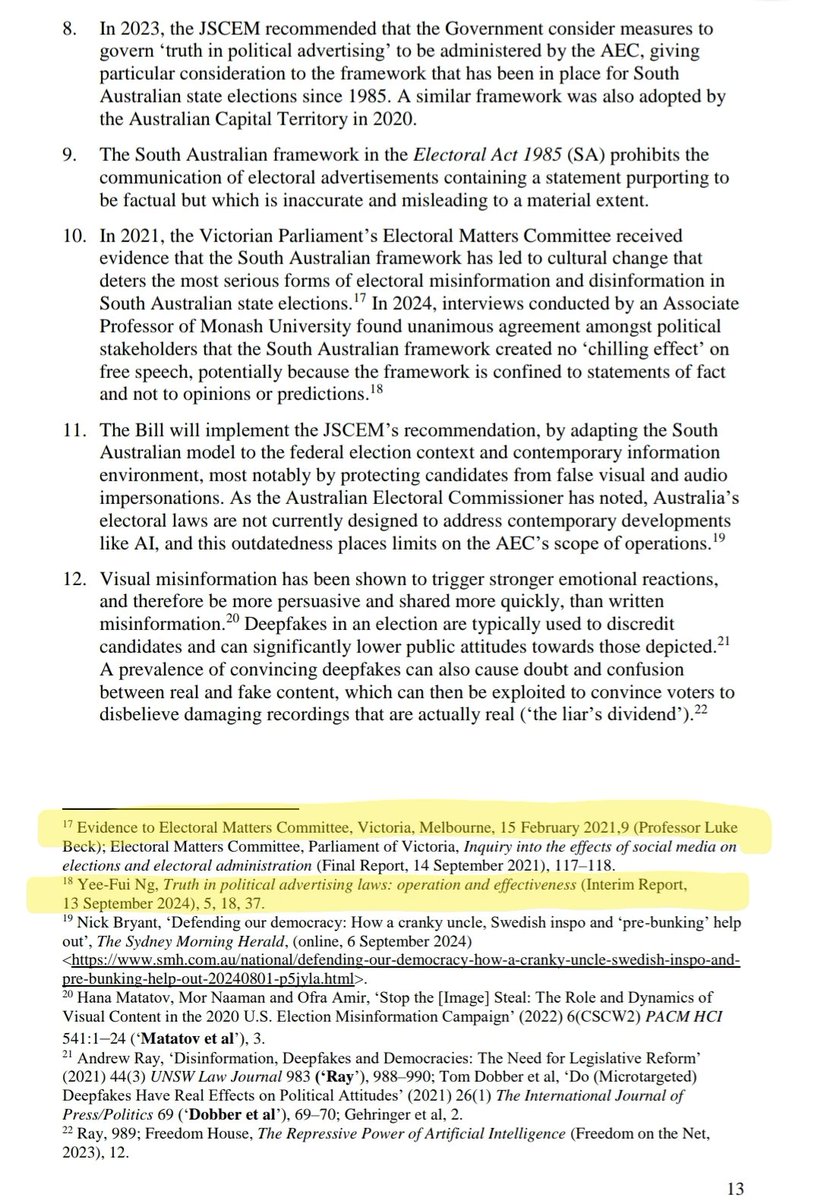Luke Beck (@drlukebeck) on Twitter photo .<a href="/MonashLawSchool/">Monash Law</a> is having an impact in enhancing Australian democracy.
The Explanatory Memorandum for the federal government's new Truth in Political Advertising legislation cites both me and Yee-Fui Ng
aph.gov.au/Parliamentary_ā¦
#auspol #auscon #auslaw .<a href="/MonashLawSchool/">Monash Law</a> is having an impact in enhancing Australian democracy.
The Explanatory Memorandum for the federal government's new Truth in Political Advertising legislation cites both me and Yee-Fui Ng
aph.gov.au/Parliamentary_ā¦
#auspol #auscon #auslaw