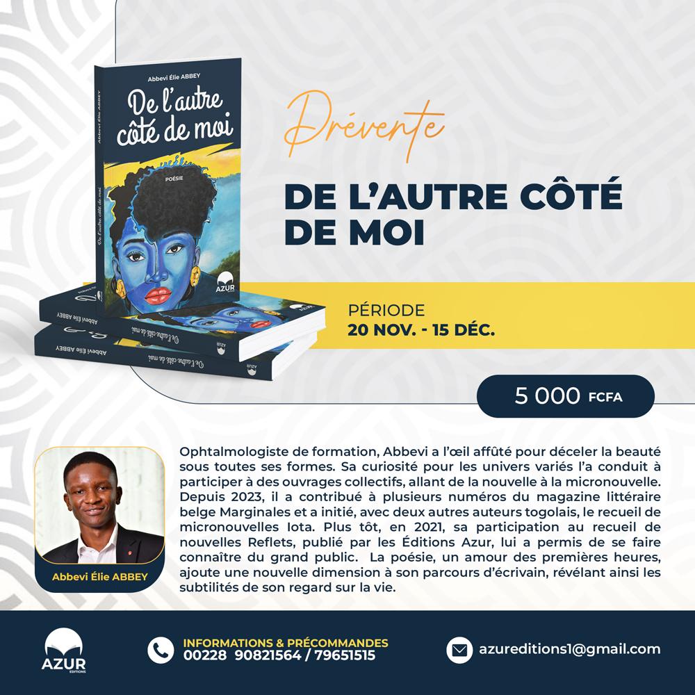 Il n'est plus à présenter. Il pose de nouveau sa plume. N'oublie surtout pas de pré commander.
00228 90821564
