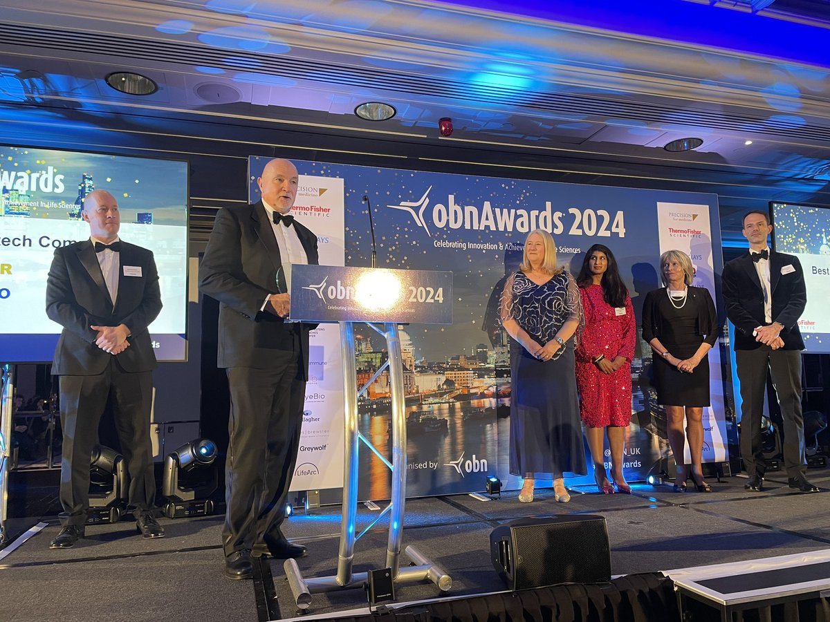 Congratulations to EyeBio for winning the Best Emerging Biotech Company award. #OBNAwards