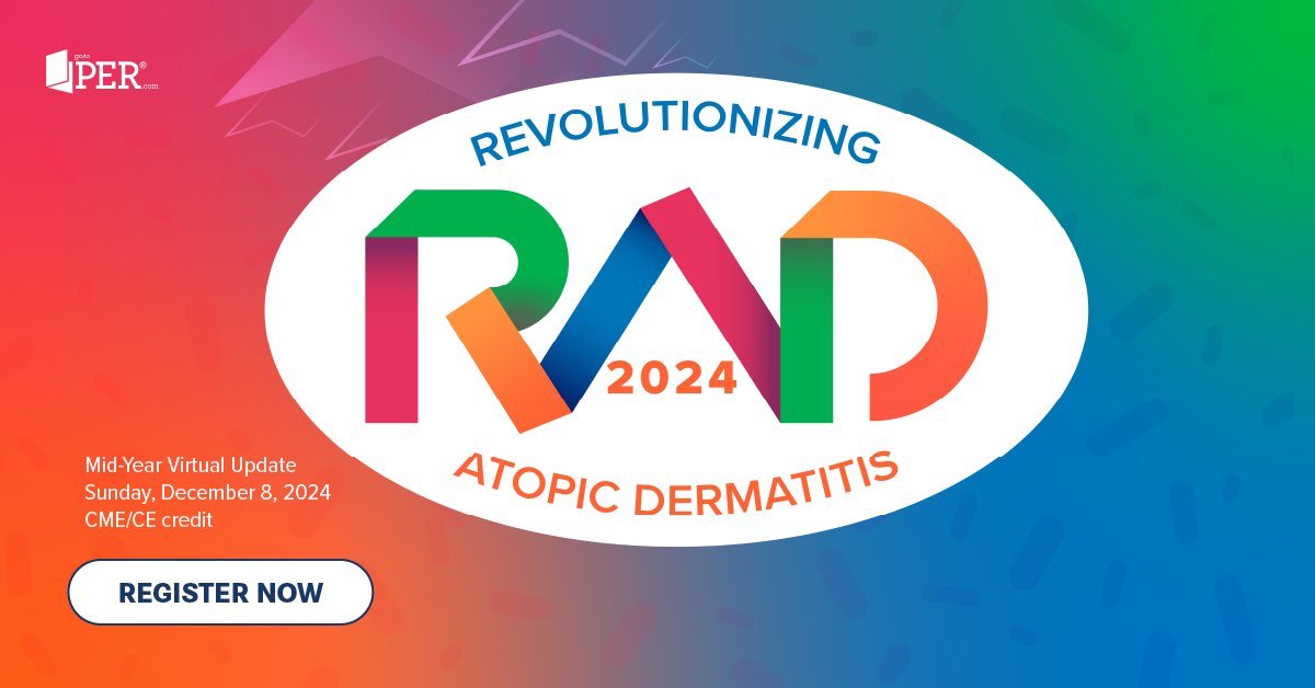 RevAtopicDerm's tweet photo. You’re invited to the December virtual update on Revolutionizing Atopic Dermatitis! Get ready for CME/CE with practical patient-centered conversations and presentations on late-breaking research. Join us on December 8: https://t.co/LuB6qNP5rm @JonathanMd , @RajMDPhD https://t.co/QKFuqfvCYY