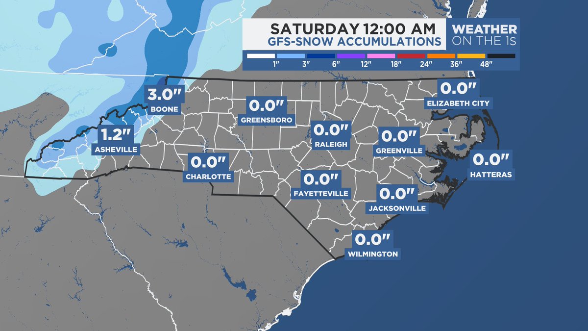 We're still looking at a chance of some accumulating snow in the mountains through Friday night. #SpectrumNews1 #ncwx