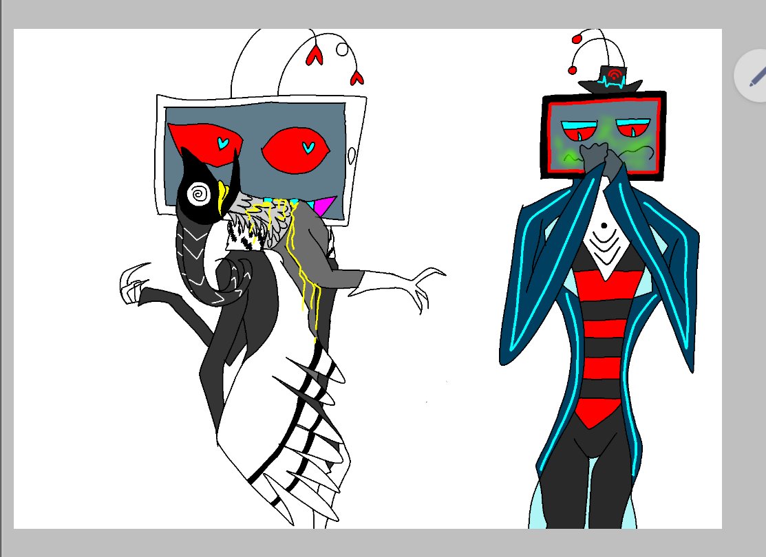 TVBreeder's tweet photo. Vax: Hey dad look i caught an ugly bird!!!
Vox: It's not a bird ........
Vax: dad are you ok?
Vox: I'm fine......GET OUT AND DON'T EAT IT!!!!!!!!!

#HazbinHotelVox #HazbinHotelVax #HazbinHotelLute #TVBREEDER https://t.co/LKOiPZDAfk
