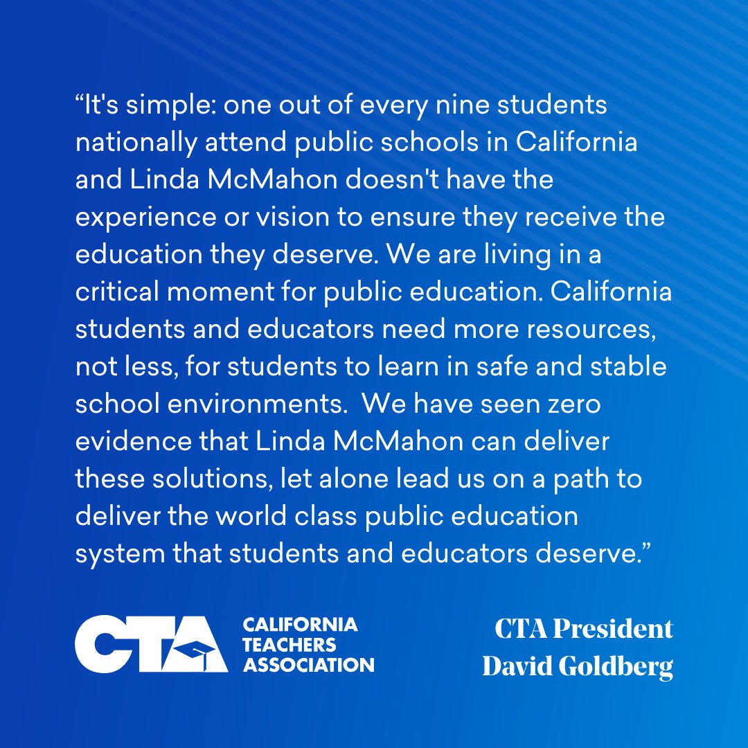 Our students deserve better than an unqualified privatizer as Secretary of Education.
