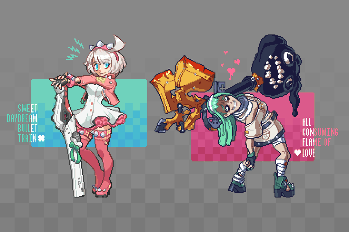 Nolo33LP's tweet photo. All Consuming Flame of Love 🗝️

Guilty Gear Collab I did with @flea_alex, I was in charge of A.B.A #pixelart https://t.co/PQh6iv2PfD