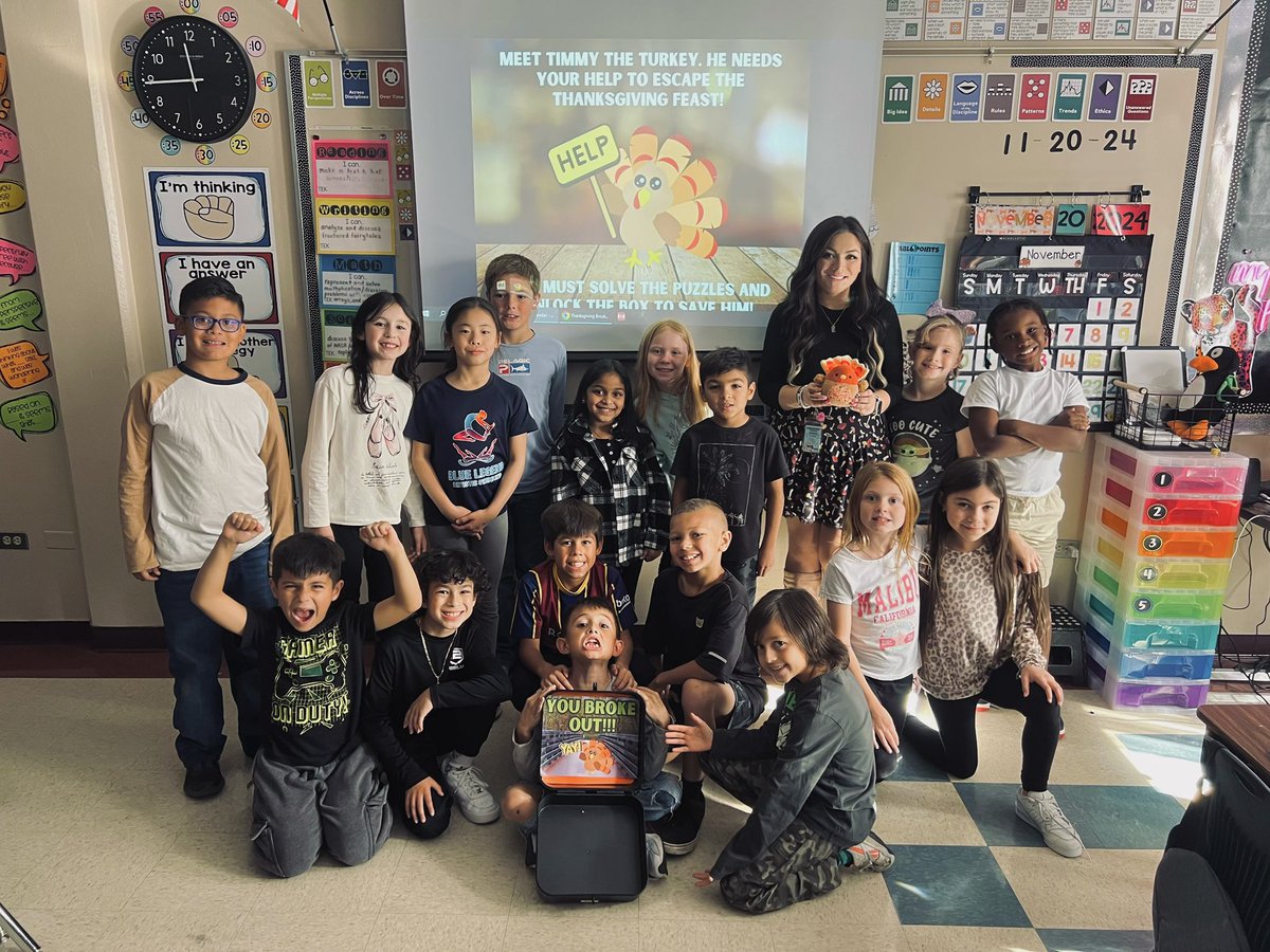 hey_missj's tweet photo. It was an absolute pleasure to visit @NISDLeonSprings and get to work with these incredible longhorns today! 🤘🏼 @breakoutEDU they’re hooked on you! 🔒🔑💙 #CriticalThinking #lockstars https://t.co/EORdDGp8N4
