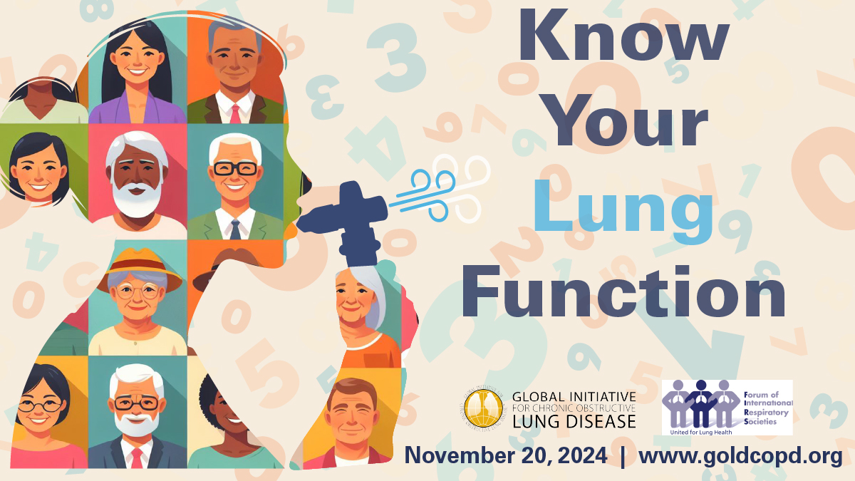 Lung function is not only a measure of lung health, but a marker of overall health. It's time to make spirometry part of routine health checks for both the young and the old!

For more #WorldCOPDDay information, including downloadable graphics, translations, and a guide to