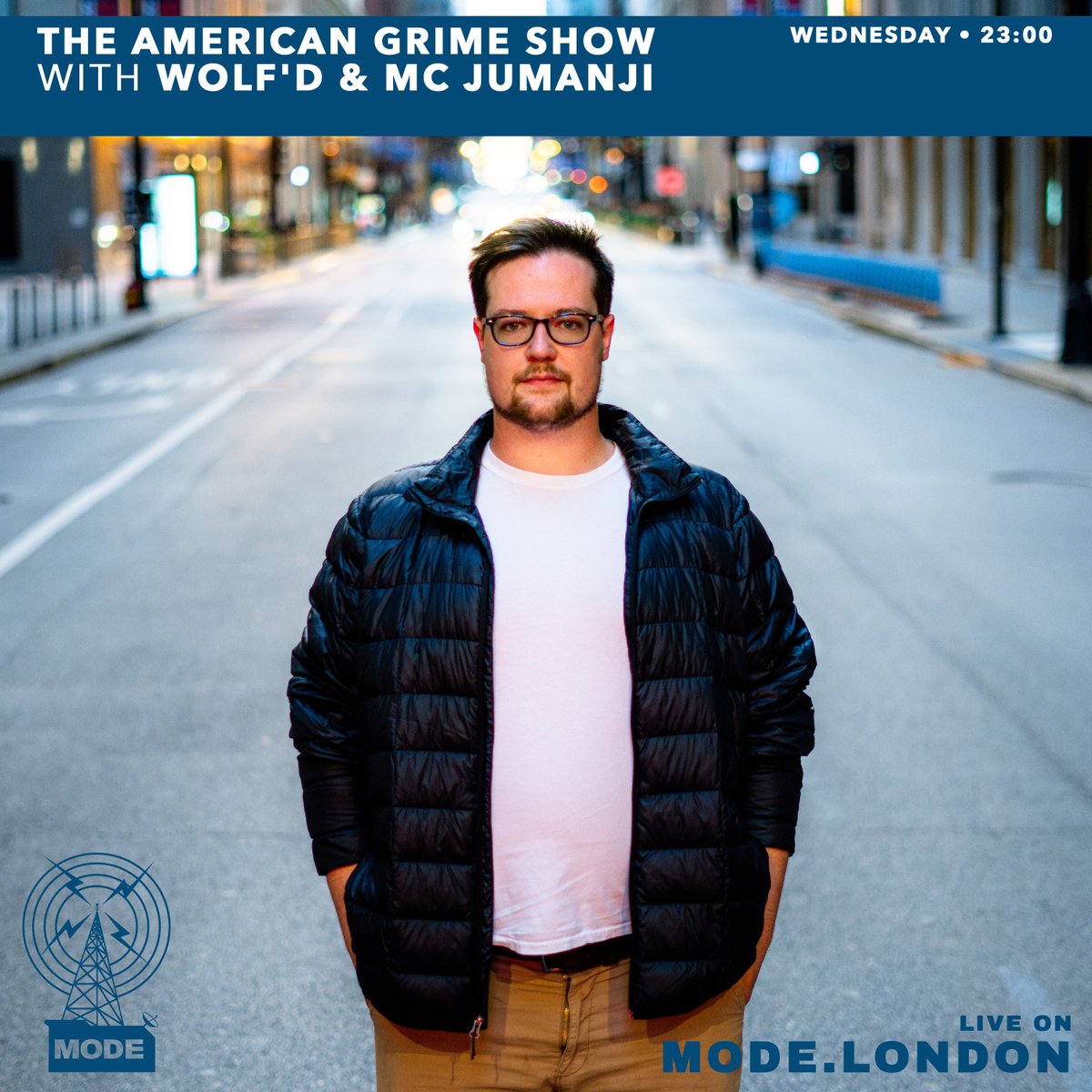Mode London (@moderadiolondon) on Twitter photo Last up tonight, <a href="/MCJumanJi/">Jumbo Shrimp π€</a> is joined by #Wolfd for the #AmericanGrimeShow
Live at Mode.London Last up tonight, <a href="/MCJumanJi/">Jumbo Shrimp π€</a> is joined by #Wolfd for the #AmericanGrimeShow
Live at Mode.London