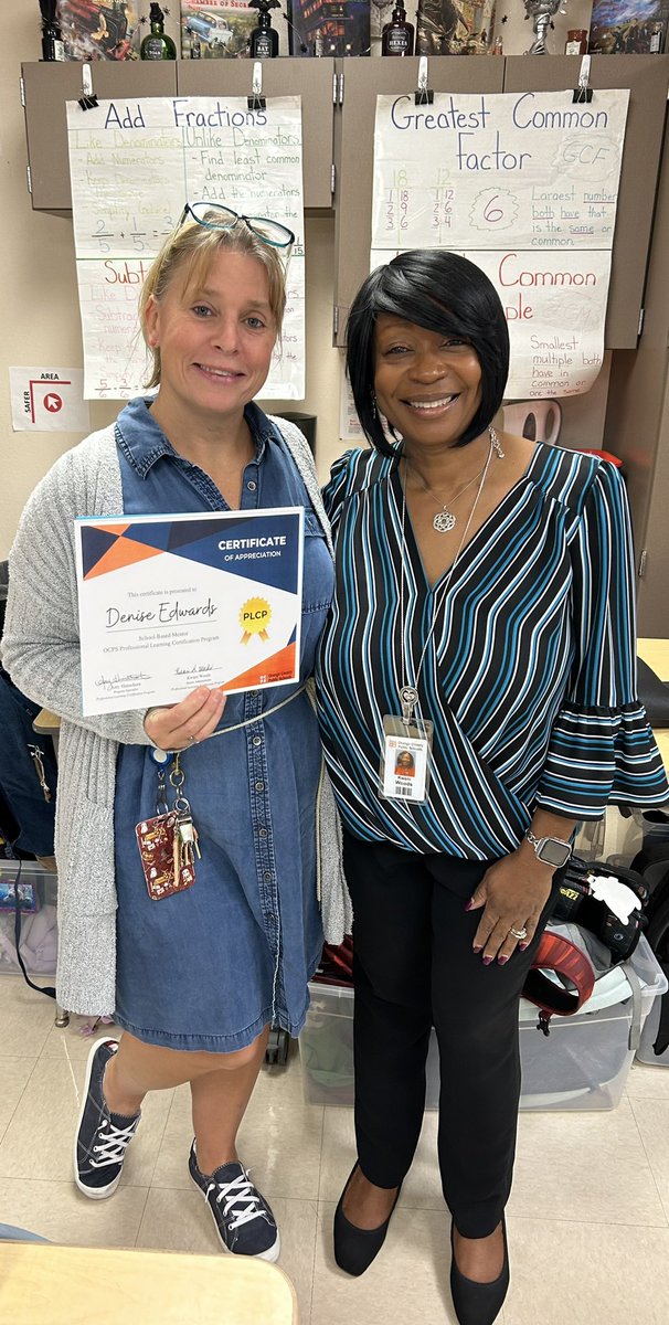 Ms. Hodges (Lake Gem ES) and Ms. Edwards (Lake Como K-8) were pleasantly surprised to be recognized as outstanding PLCP mentors by their mentees! We appreciate their dedication to those new in our profession! <a href="/OCPSnews/">ocpsnews</a> <a href="/bonnietoffoli/">Bonnie Toffoli</a>